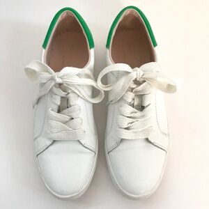 KATE SPADE Sneakers Leather Alanna White Green Women’s Size 10